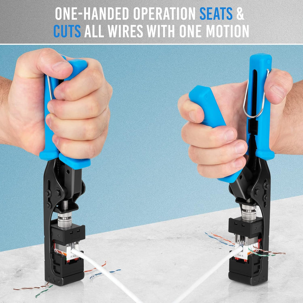 Speed Termination Tool Set with 10 Blue & 10 White Cat6/5e Female Connectors A4119