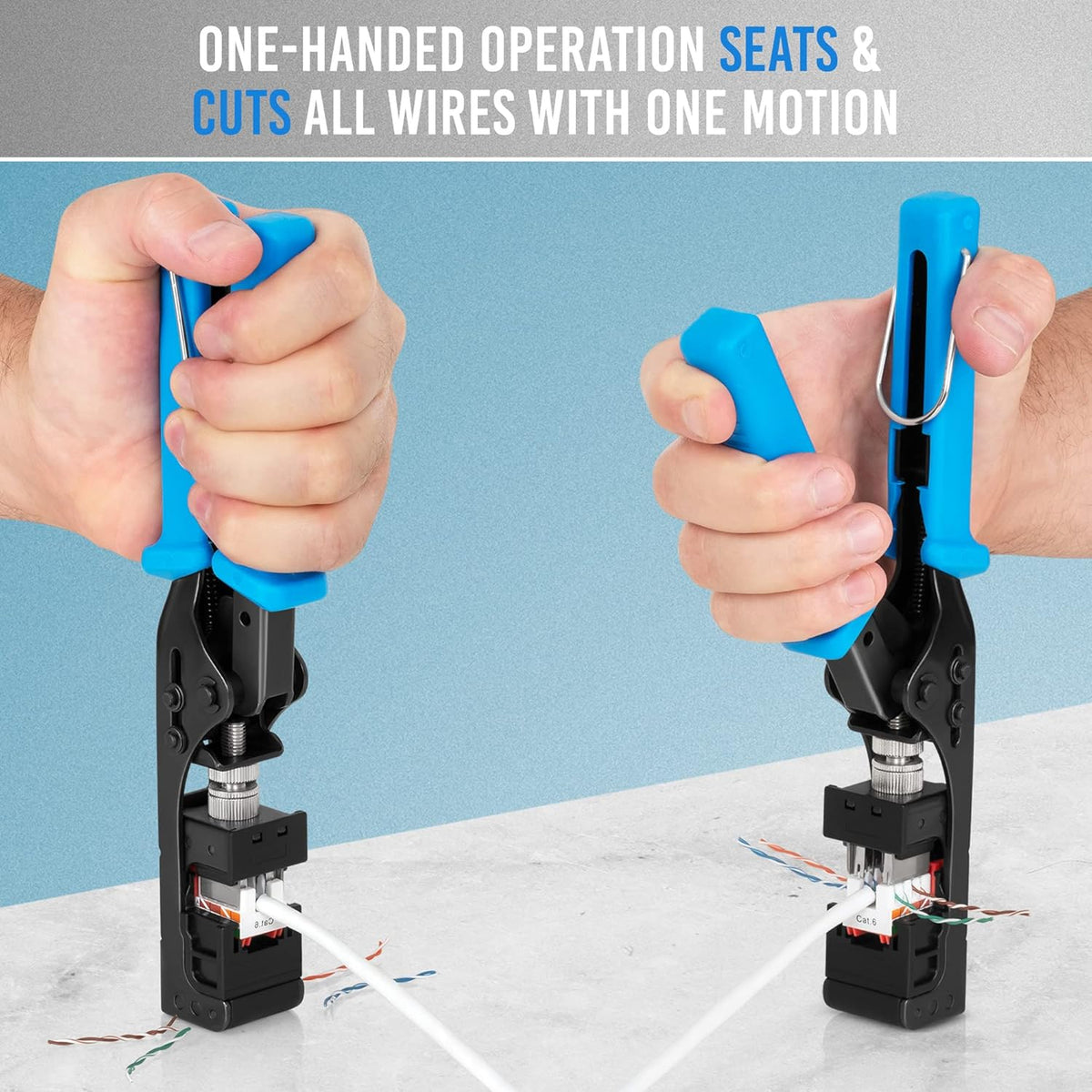 Speed Termination Tool Set with 10 Blue & 10 White Cat6/5e Female Connectors A4119