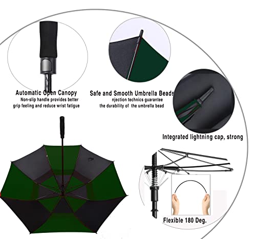 Large 62 Inch Double Canopy Windproof Waterproof Golf Umbrella U36941