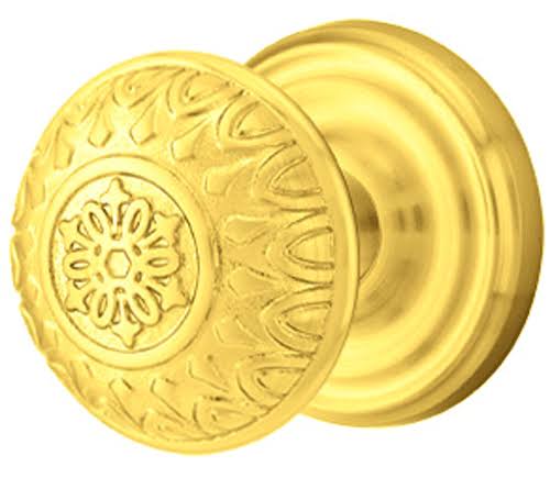 Solid Brass Door Knob Set with Rosette I5541