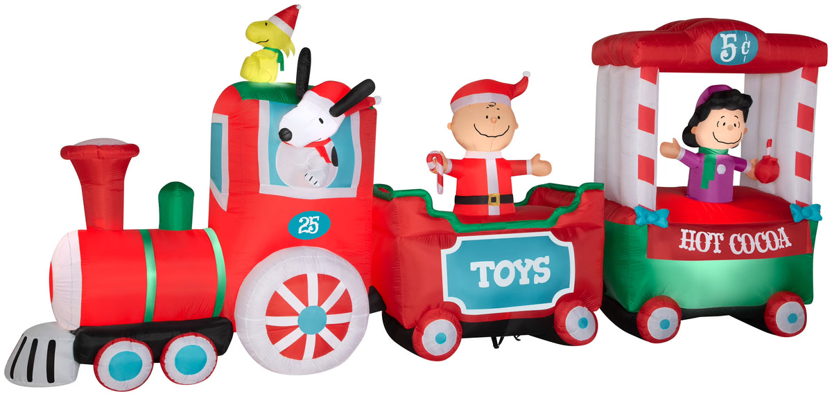 Christmas Airblown Inflatable Train Scene, 7.5 ft Tall, Multi B571368