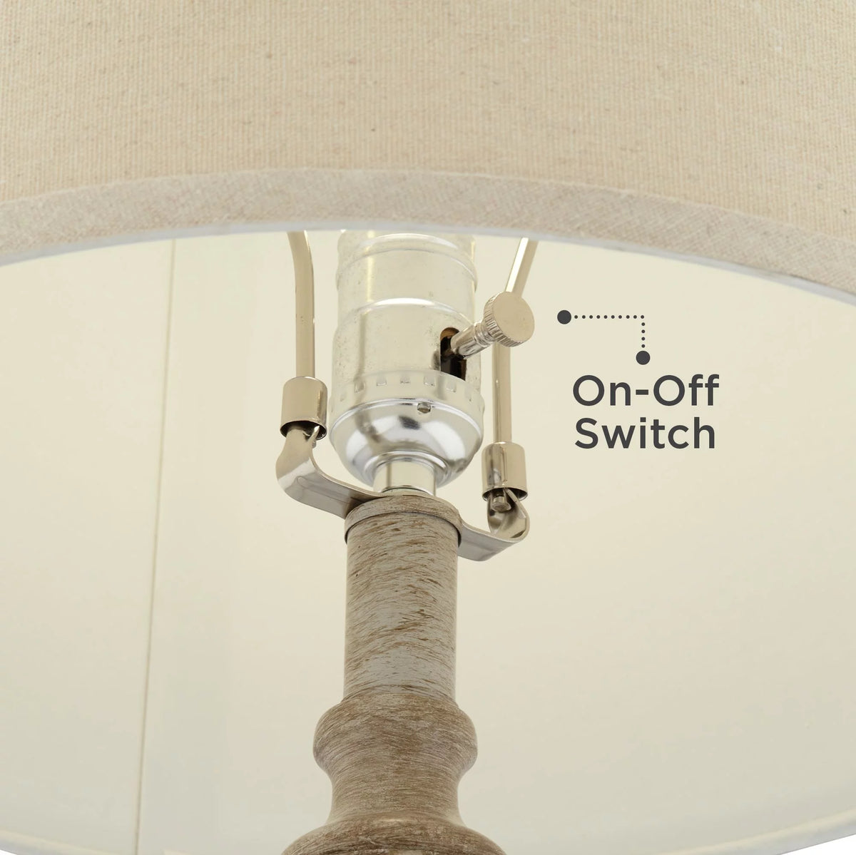 Country Cottage Table Lamps Set of 2 Light Oak Orb Cage Oatmeal Drum Shade N677