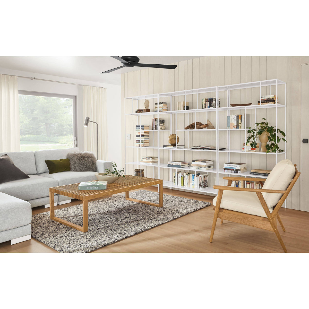 Modern Bookcase 15d 36W 72H in Saffron B468