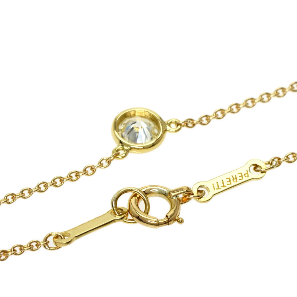 Tiffany diamond necklace K18 yellow gold W598
