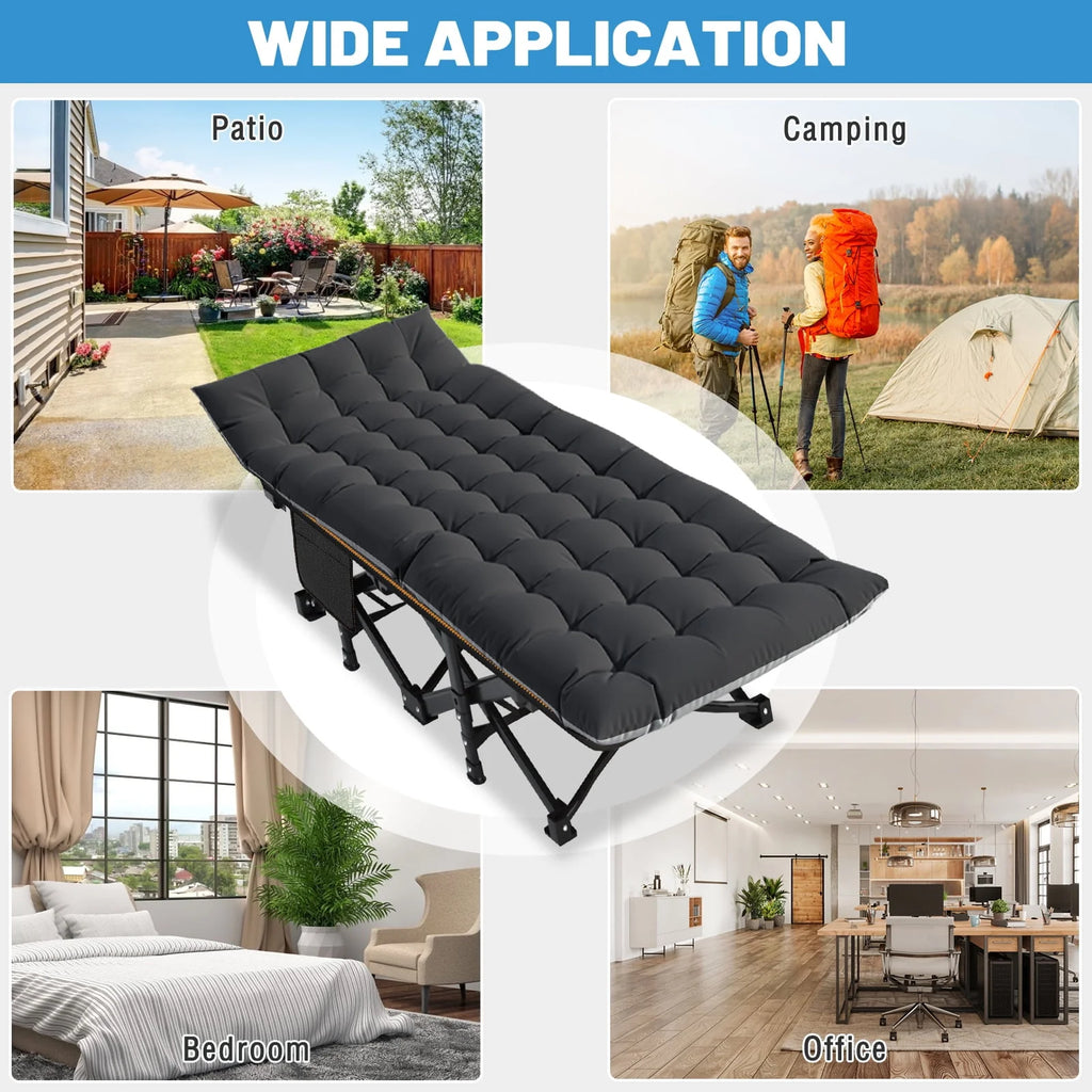 Portable Folding Bed with Mattress and Carry Bag K395556
