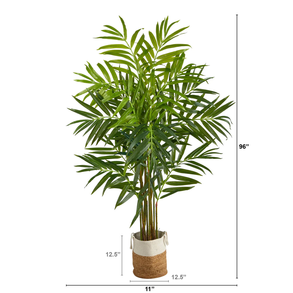 8 Ft Artificial Palm Tree with Cotton Planter U751