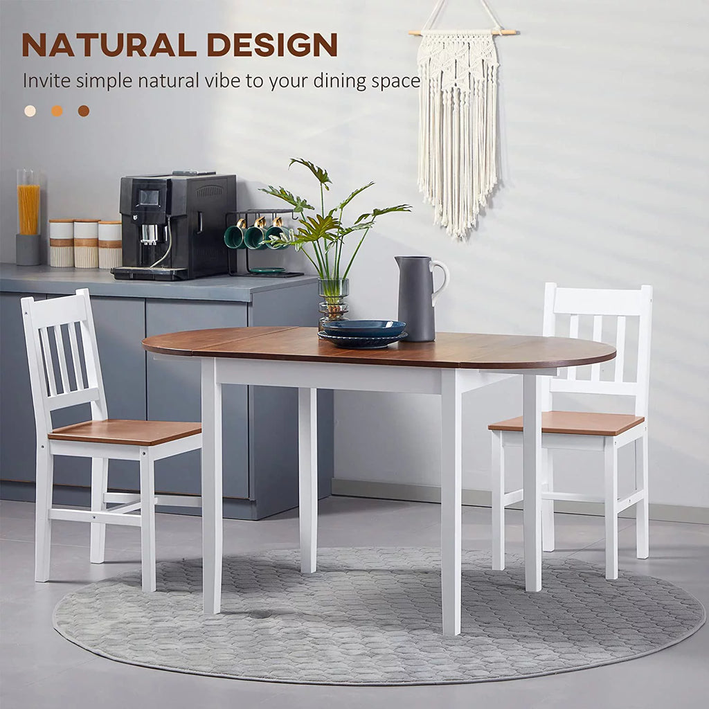 Brown Drop Leaf Solid Wood Dining Table X533