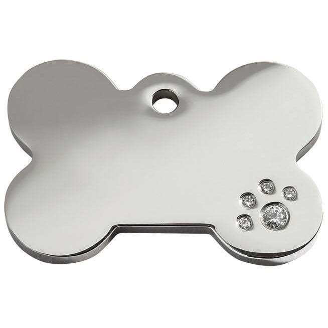 Diamante Pet ID Tag Bone M38298