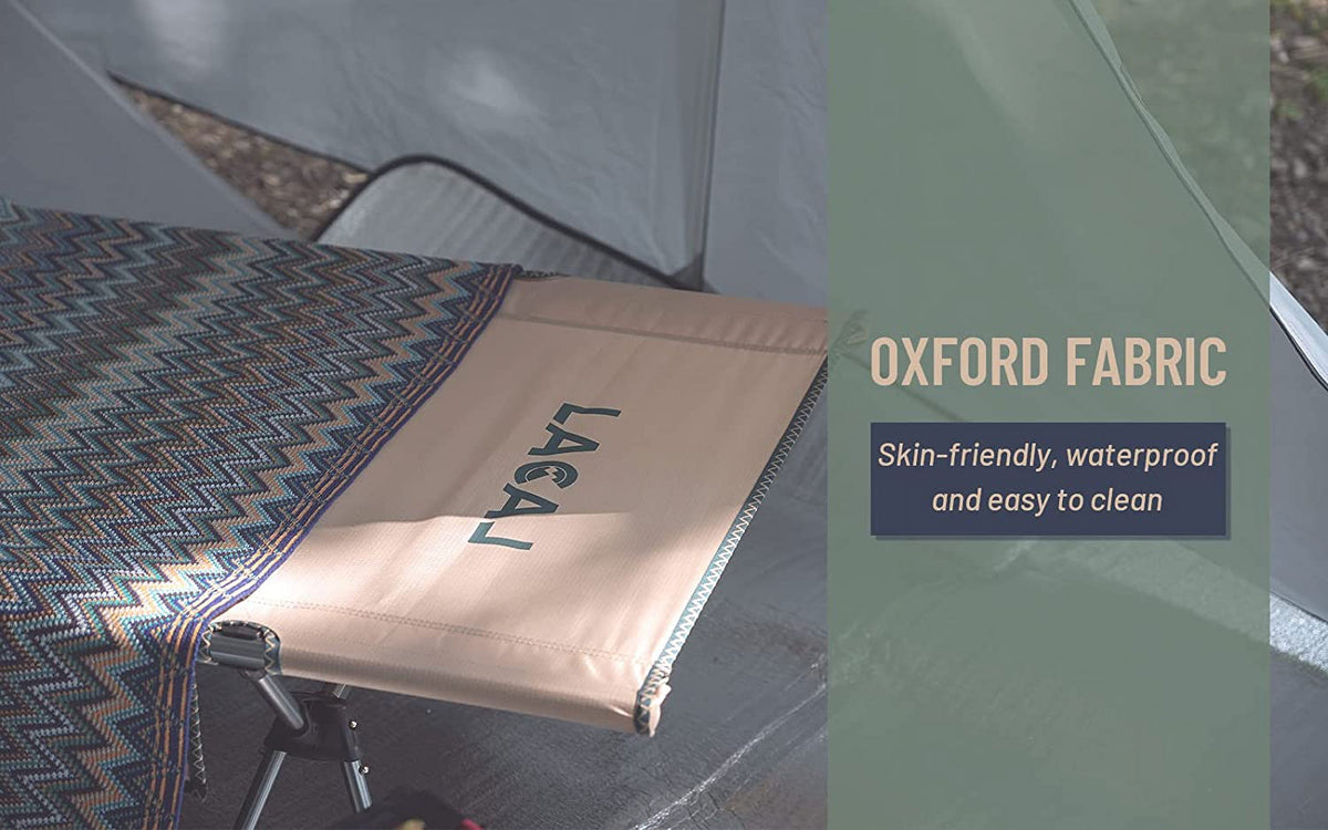 Foldable Camping Cot with Side Pocket and Storage Bag S826