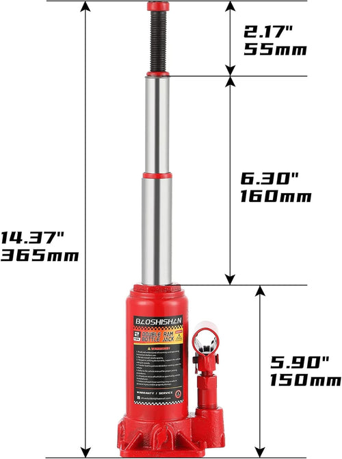 2 Ton Hydraulic Bottle Jack with Carrying Case P75333