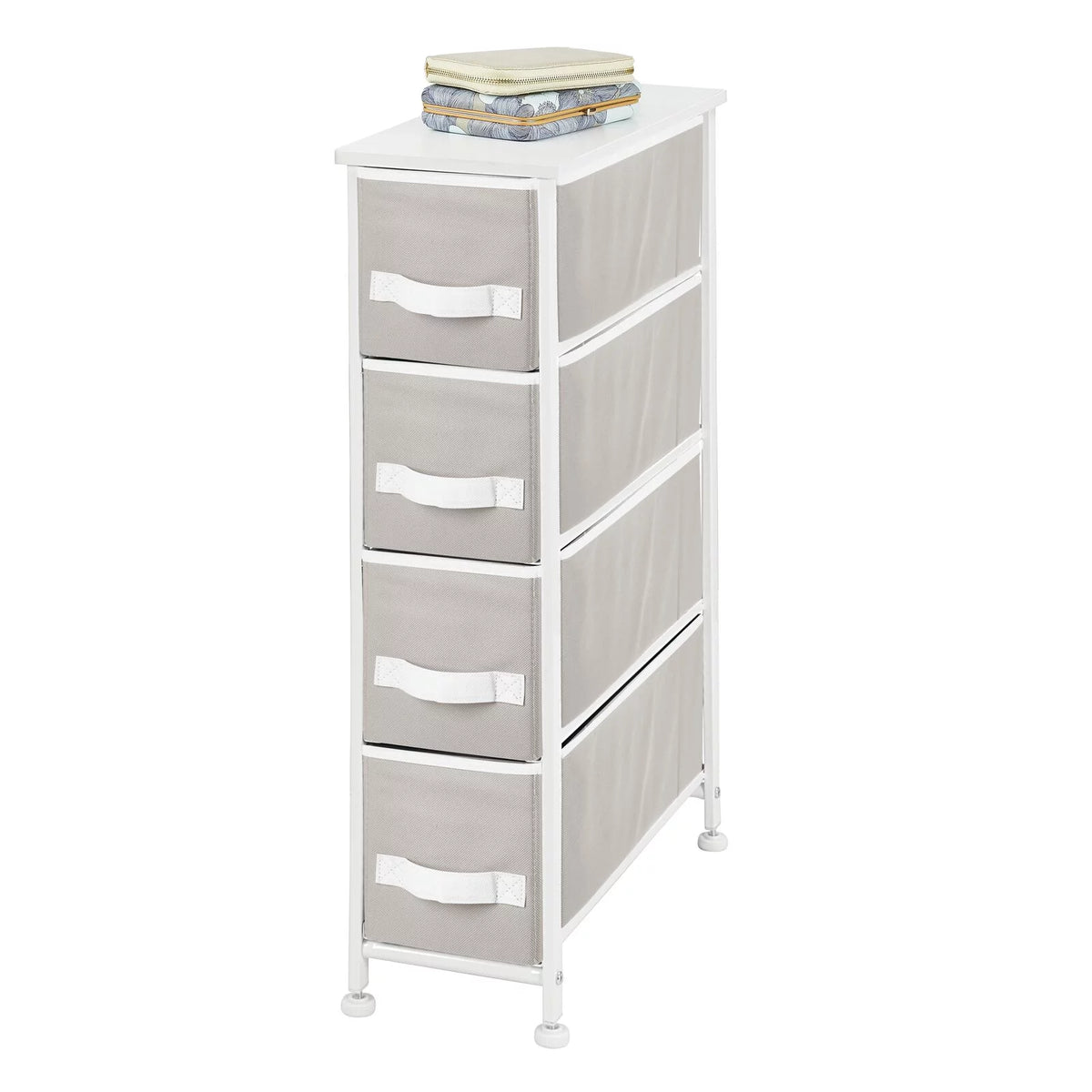Narrow 4 Fabric Drawers Dresser S759