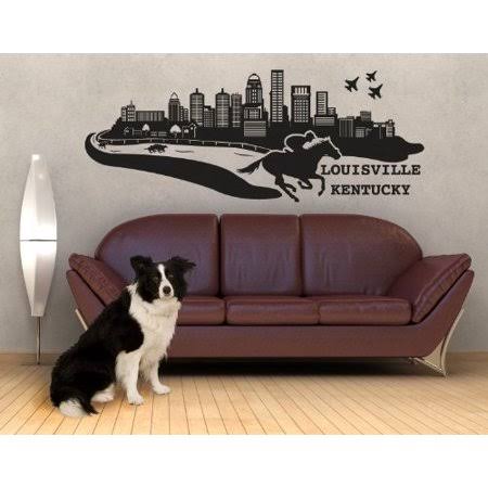 Beige 59in x 23in Cityscape Wall Decal J861615