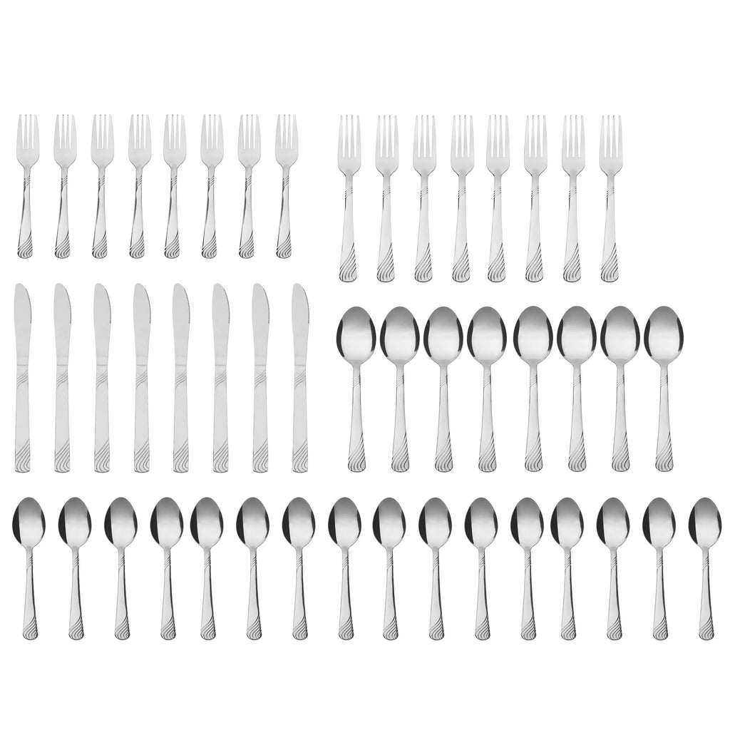 49 Piece Stainless Steel Flatware Set J780