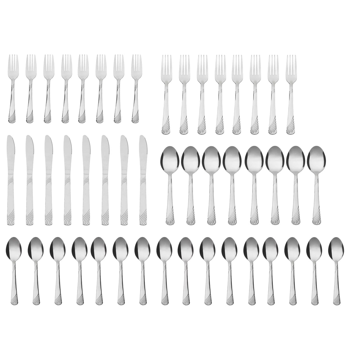 49 Piece Stainless Steel Flatware Set J780