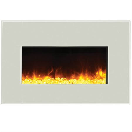 White Fireplace Glass Surround S377