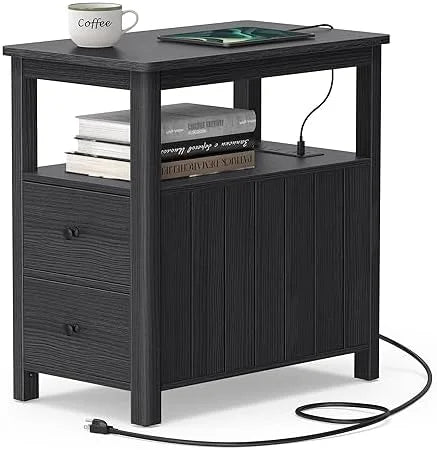 Narrow Nightstand with 2 Drawers Z285452