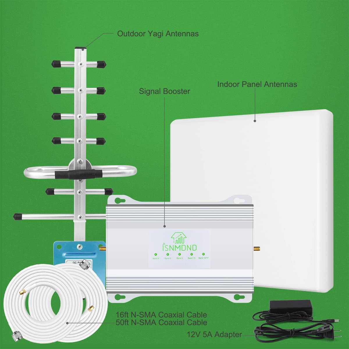 Cell Phone Booster for 4G LTE & 5G up to 6,000 sq ft E8327