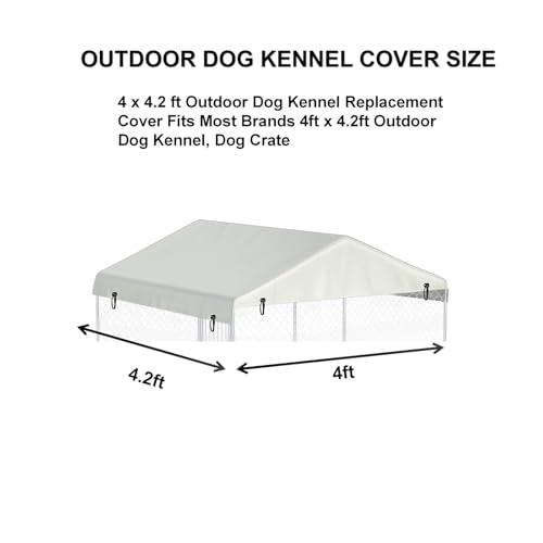 10' x 10' Black Waterproof Oxford Cloth Dog Kennel Cover O1947