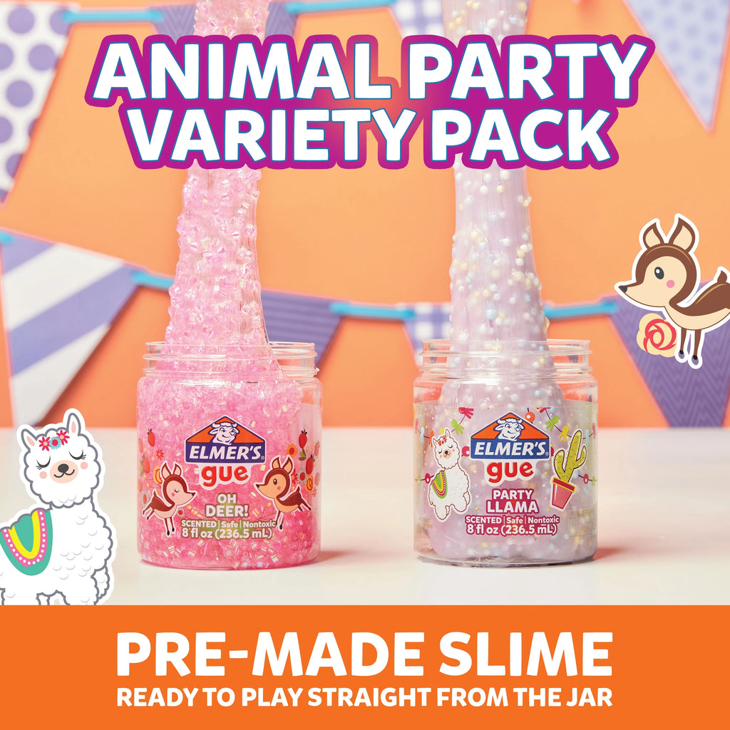 Premade Animal Party Variety Scented Crunchy Slime and Bingsu Bead Slime K561122