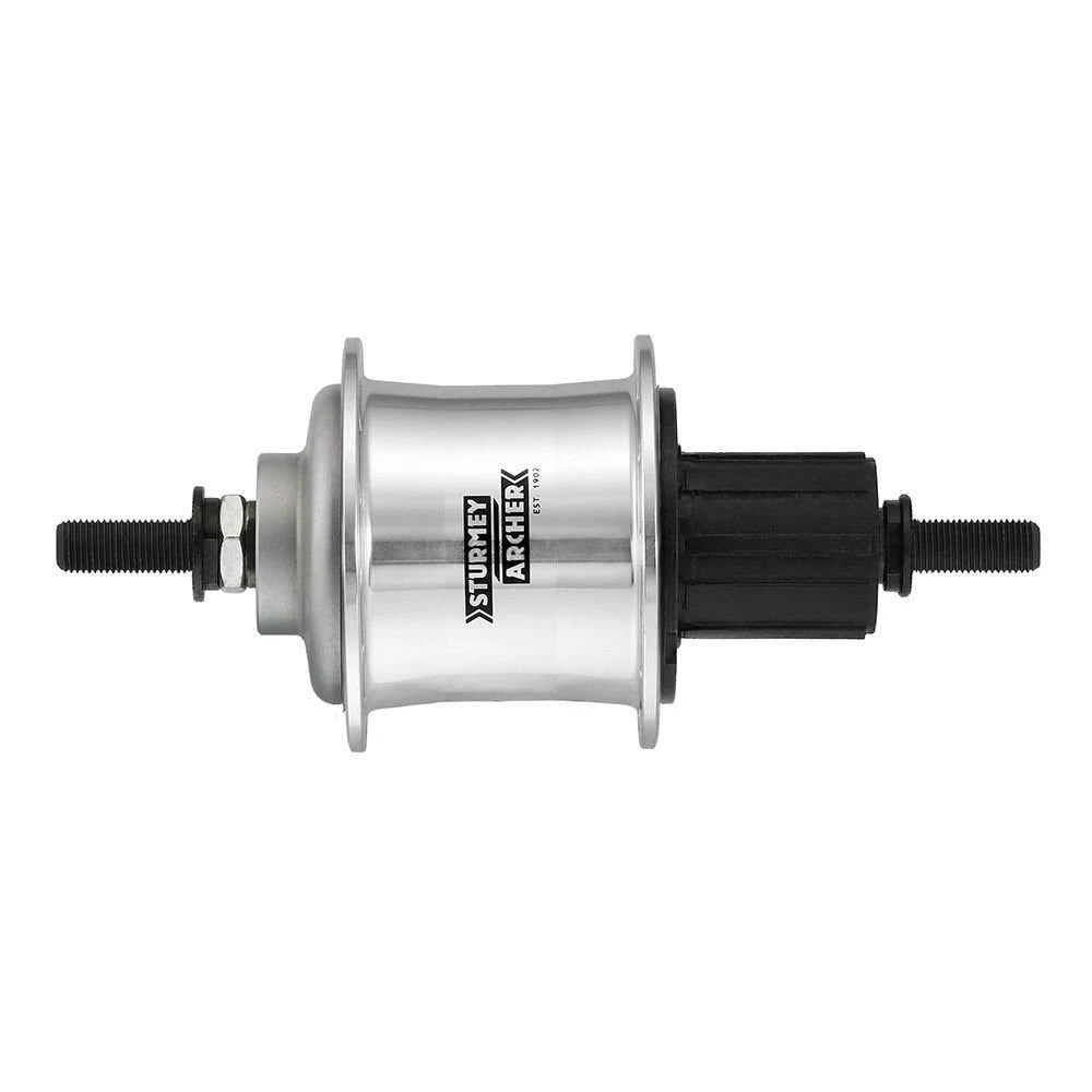 Silver 36H 3-Speed Hub with Cassette Freehub Body N655