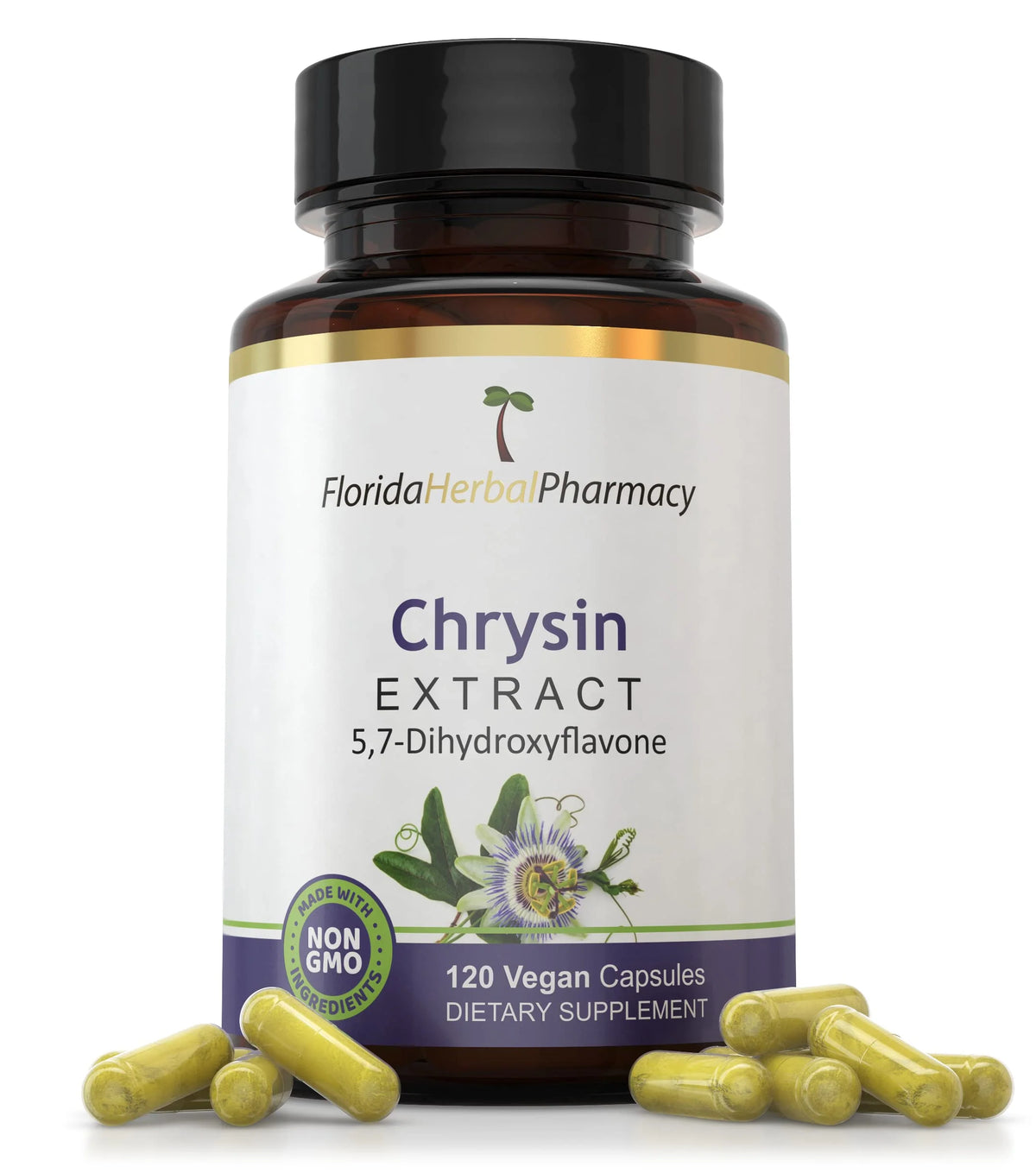Chrysin 5, 7 - Dihydroxyflavone Extract Capsules 120 Capsules U818