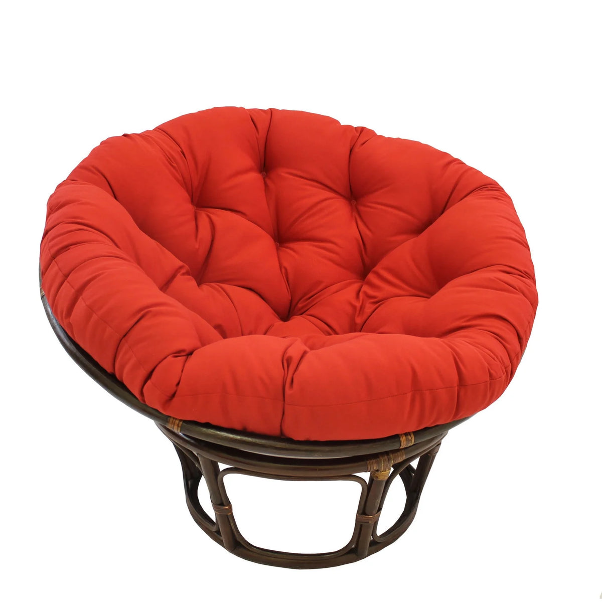 42-Inch Rattan Papasan Chair with Twill Cushion D121