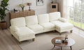 Forest Green Chenille 4-Seat U Shaped Sectional Sofa L72340