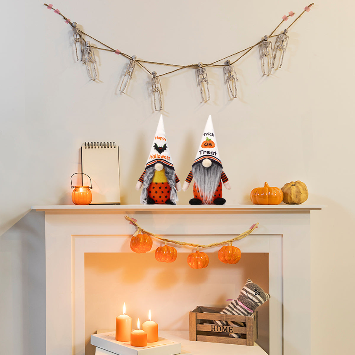 Set of 2 Halloween Gnome Plush Doll G3411