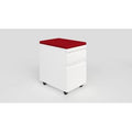 White/Red 2-Drawer Mobile Vertical Filing Cabinet M145350
