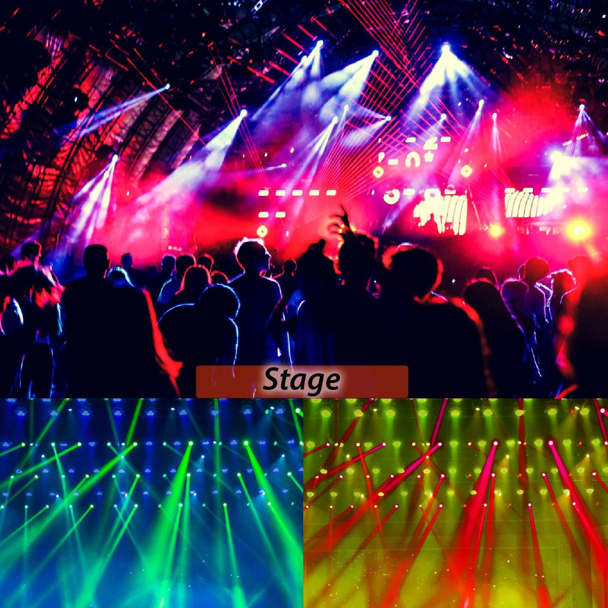 36 LED RGB Stage Lights with Remote 8 Pack Z702