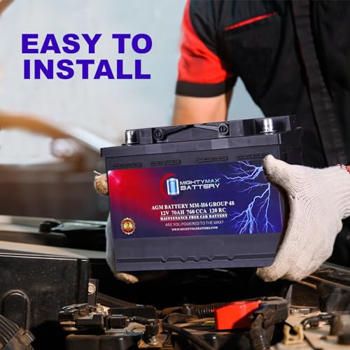 AGM Car Battery, Group Size 47, 12V 60 AH, 680 CCA W754689