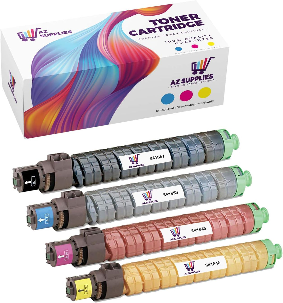 4 Packs Toner Cartridge for Ricoh Aficio MP C3002 C3502 I447847