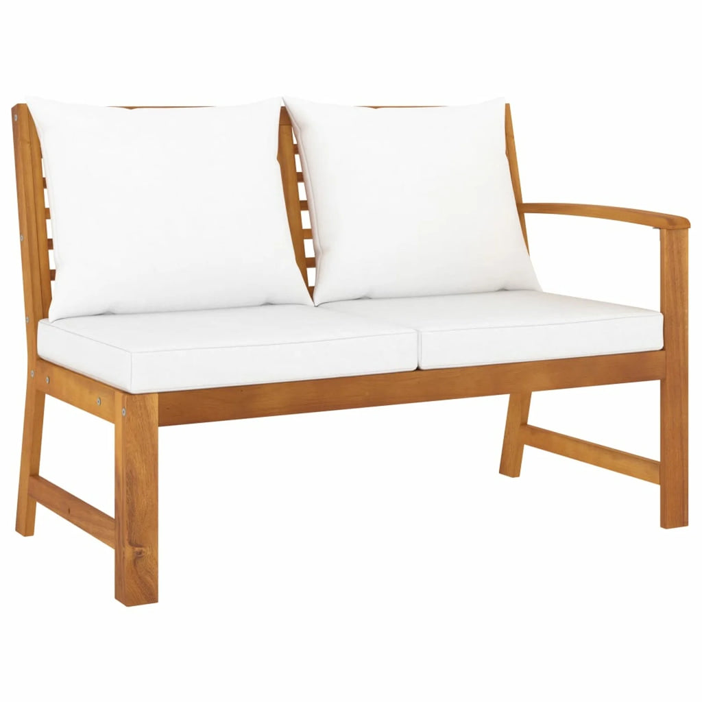 6 Piece Patio Lounge Set with Cushions Acacia Wood Outdoor Sectional Set N173796