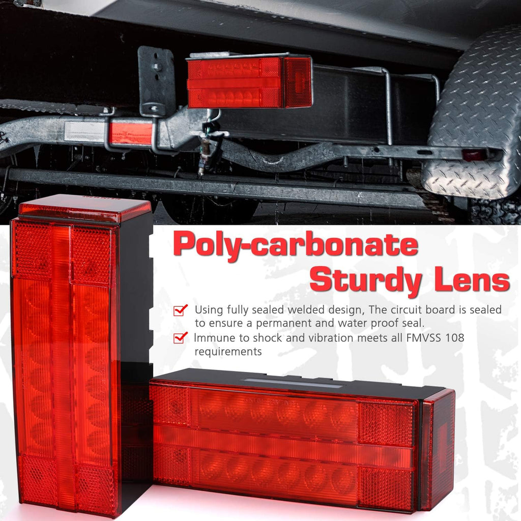 Submersible LED Trailer Light Kit, Waterproof Tail Lights T94128