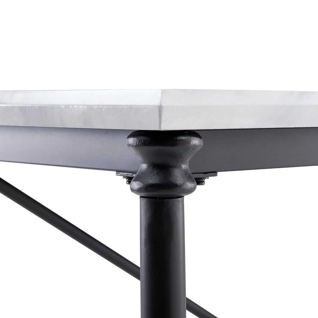 Black Metal 29-inch Kitchen Island Table P6974