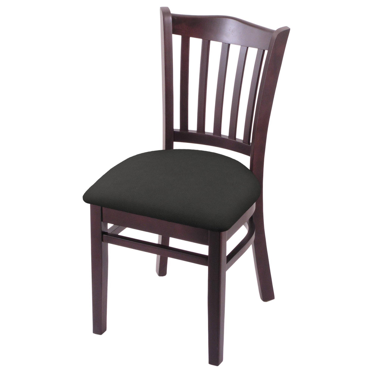 Chair with Dark Cherry Finish and Canter Iron Seat G76147