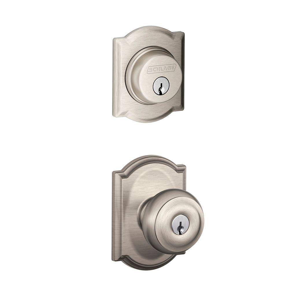 Satin Nickel Single Cylinder Entry Knob P6416