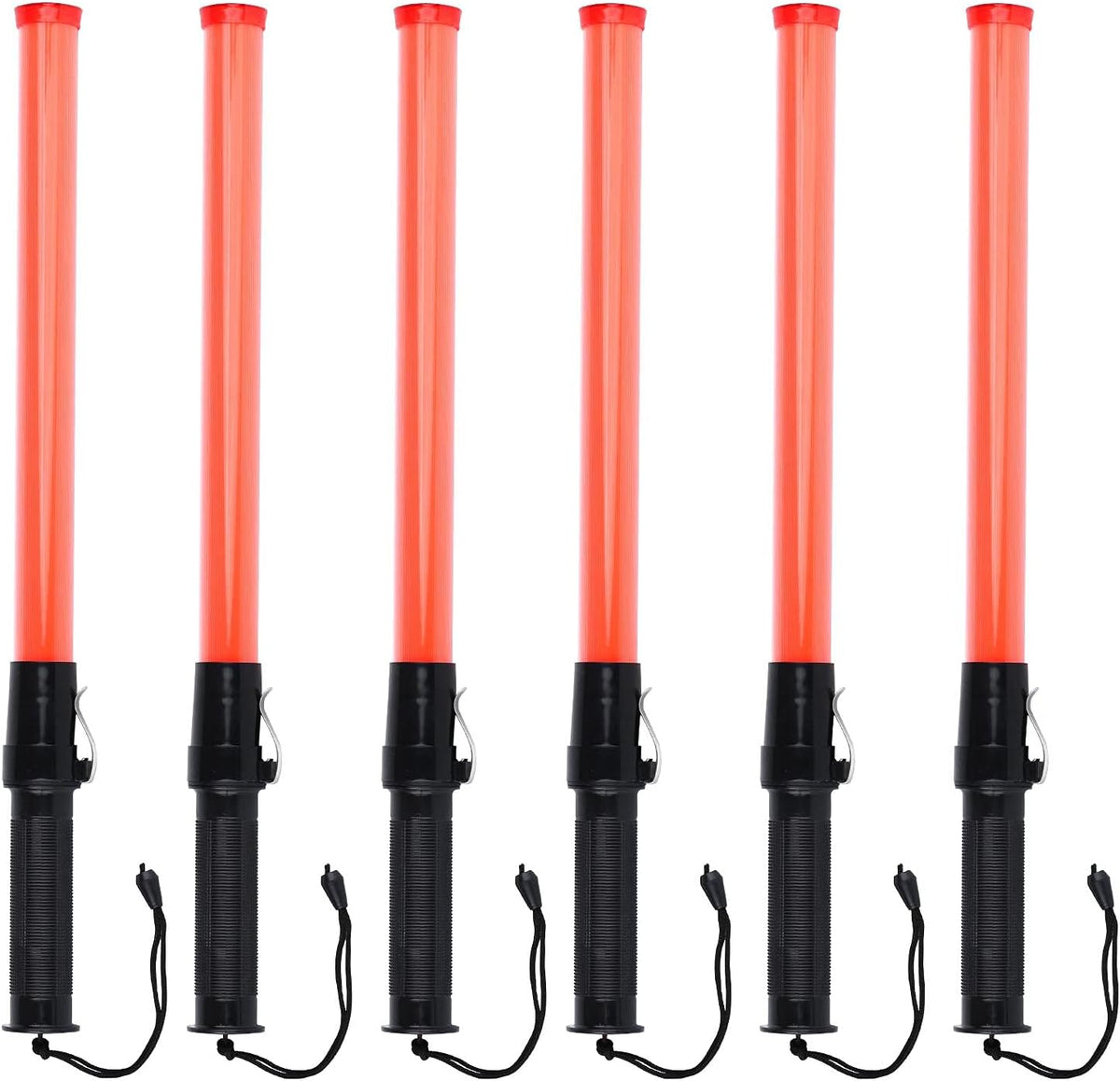 8 Pack 21-inch Safety Traffic Control Wand with 2 Flashing Modes X16337