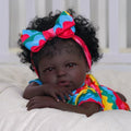 18-Inch Realistic Black Baby Doll with Clothes and Toy J286