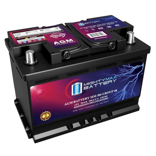 AGM Car Battery, Group Size 47, 12V 60 AH, 680 CCA W754689