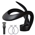 Black Solid Brass Single Handle 1-Hole Bathroom Vessel Sink Faucet J848