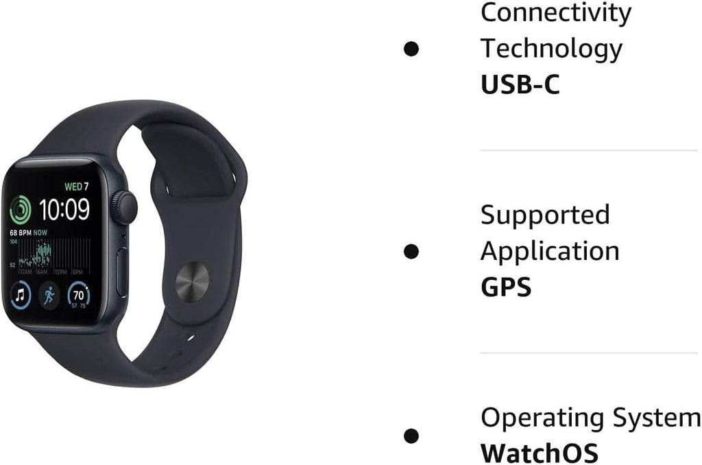 40mm Midnight Aluminum Case Sport Band Smartwatch I608
