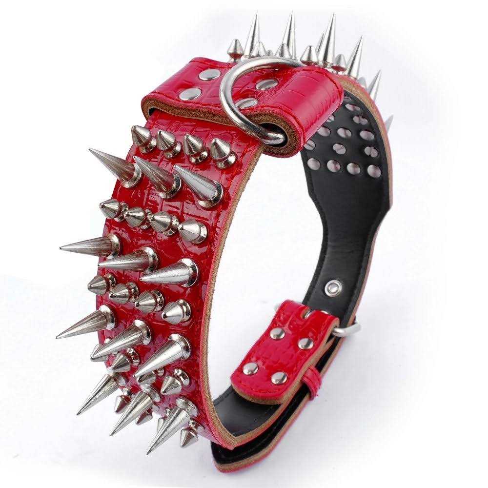 Genuine Leather Spiked Studded Dog Collars S98275