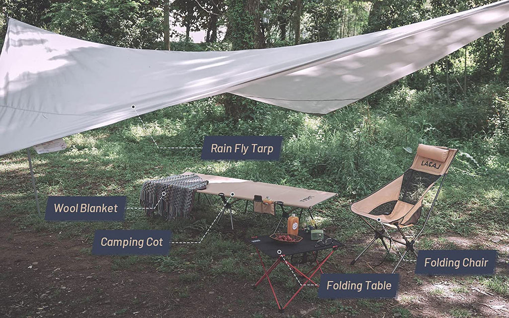 Foldable Camping Cot with Side Pocket and Storage Bag S826
