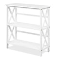 3-Tier White Wooden Open Shelf Bookcase P6555
