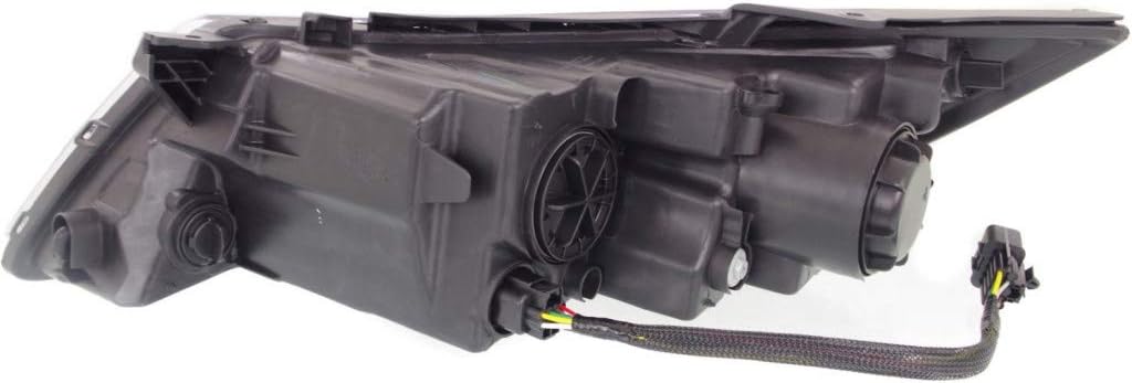 Black Housing Headlight Assembly Passenger Side with Bulbs Q709446