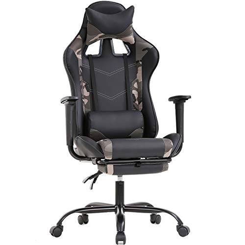 Ergonomic PU Leather Office Chair with Footrest Y49718