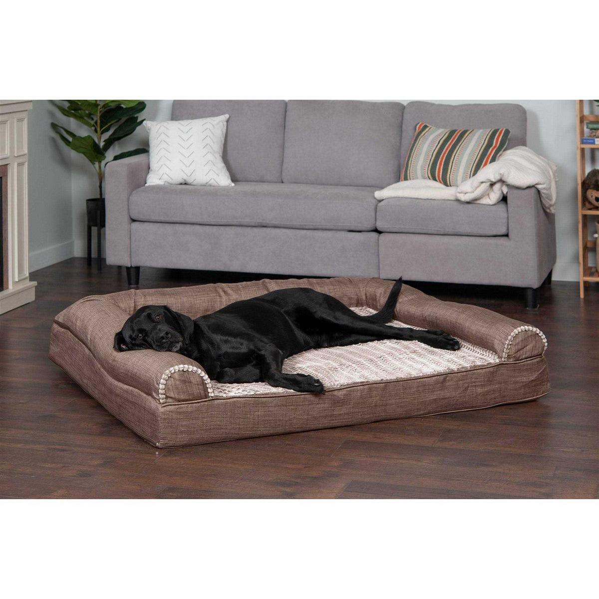 Luxe Fur & Performance Linen Sofa Bed X979997