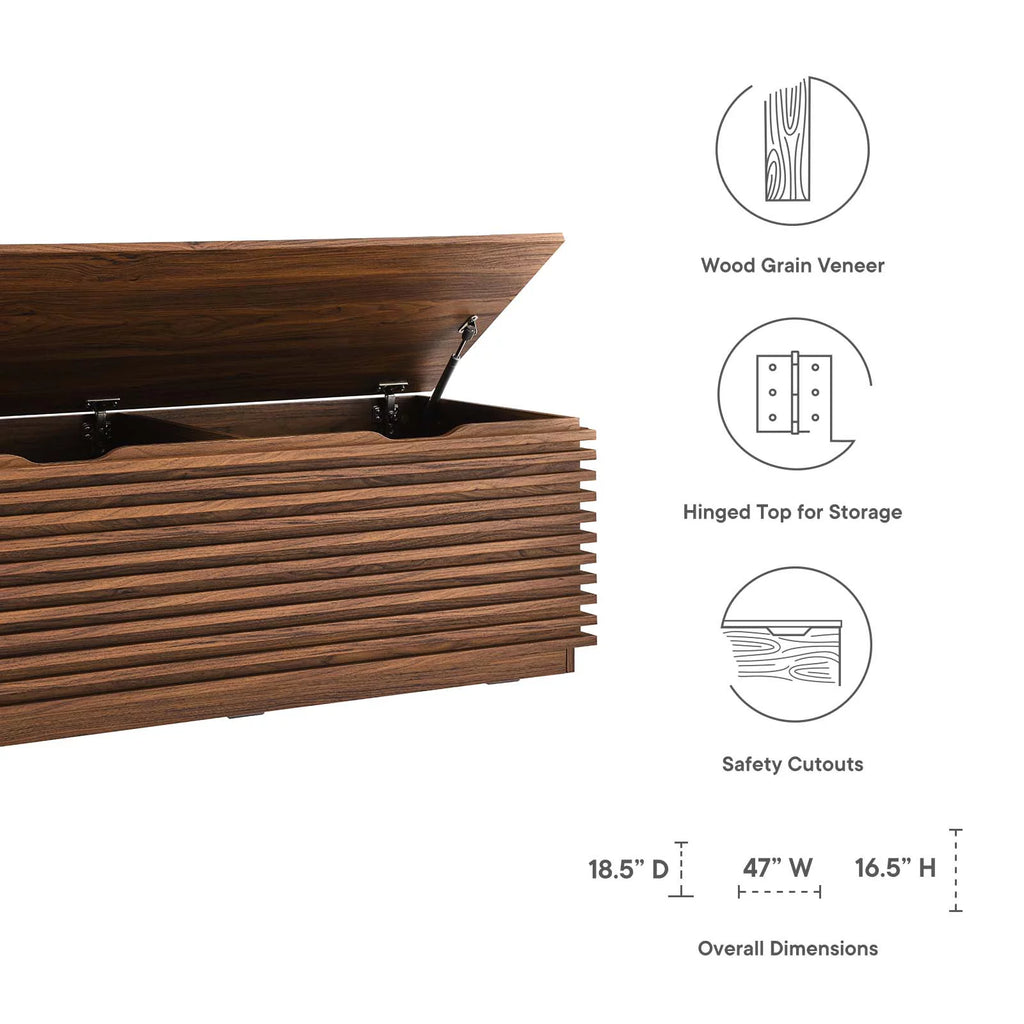 Walnut Storage Bench M264