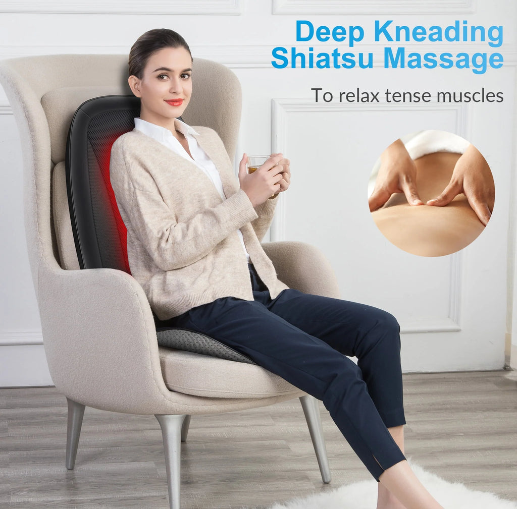 Shiatsu Back Massager with Heat Black L88306
